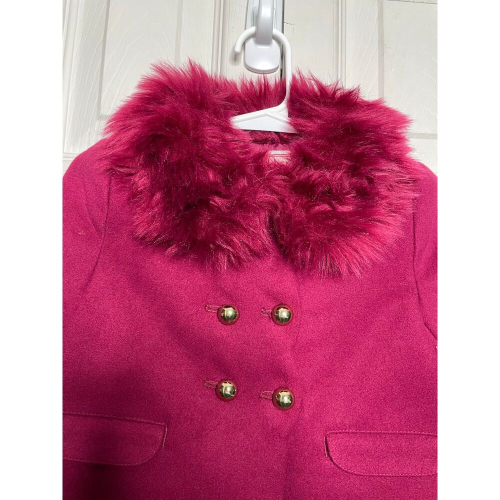 Janie and Jack Girls Burgundy Magenta Dress Coat Size 6-12 Mo - Picture 6 of 6